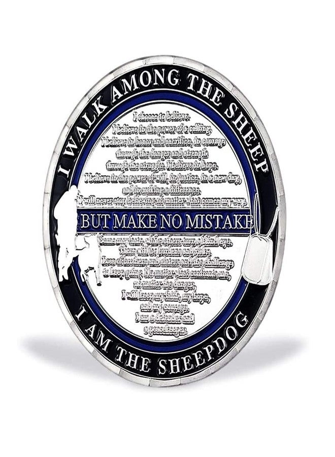Glamtune Thin Blue Line Police Officer Challenge Coin Law Enforcement Coin - Image 2